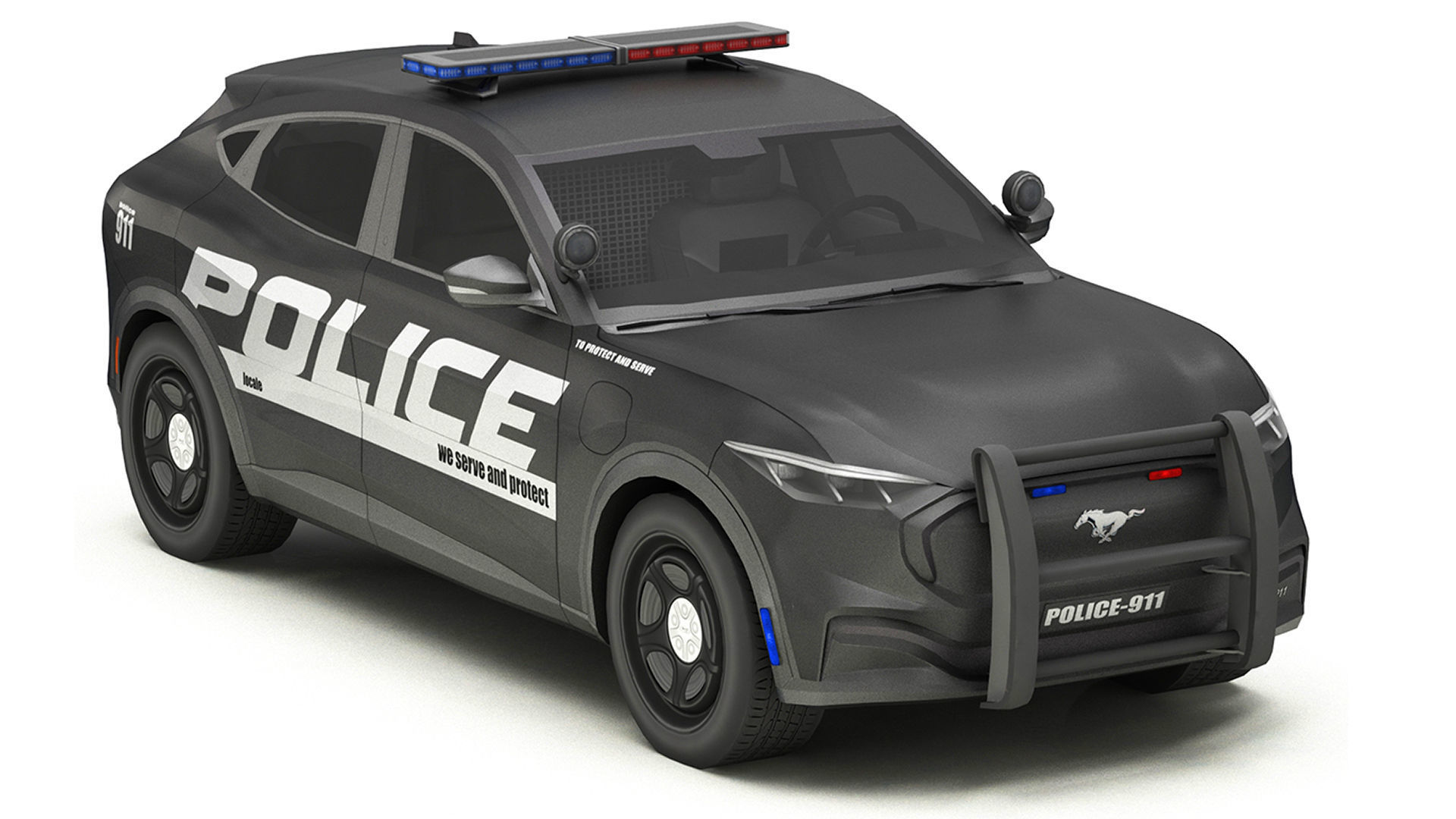 Police Cars Pack Low-poly 3D model_10