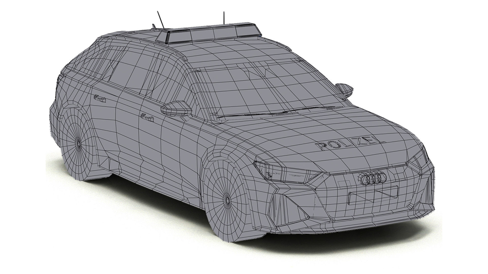 Police Cars Pack Low-poly 3D model_30