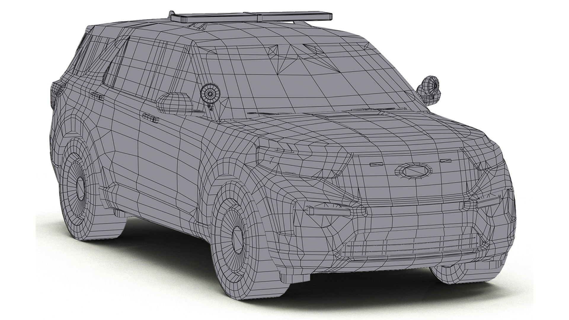 Police Cars Pack Low-poly 3D model_6