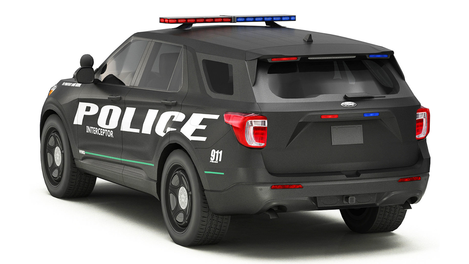 Police Cars Pack Low-poly 3D model_2