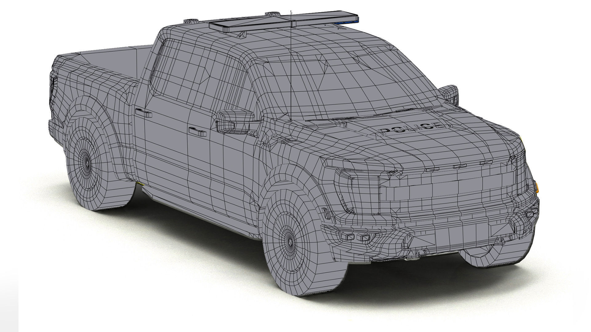 Police Cars Pack Low-poly 3D model_36