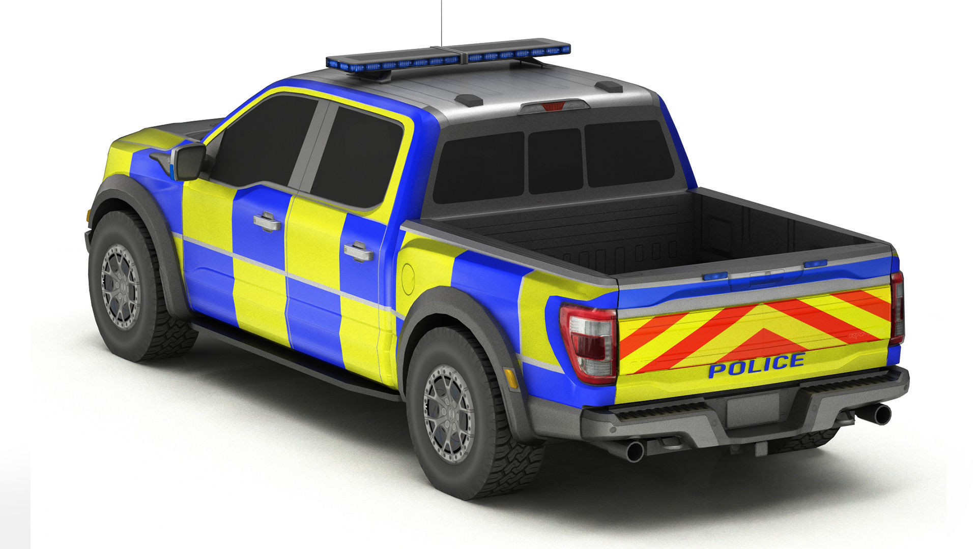 Police Cars Pack Low-poly 3D model_35