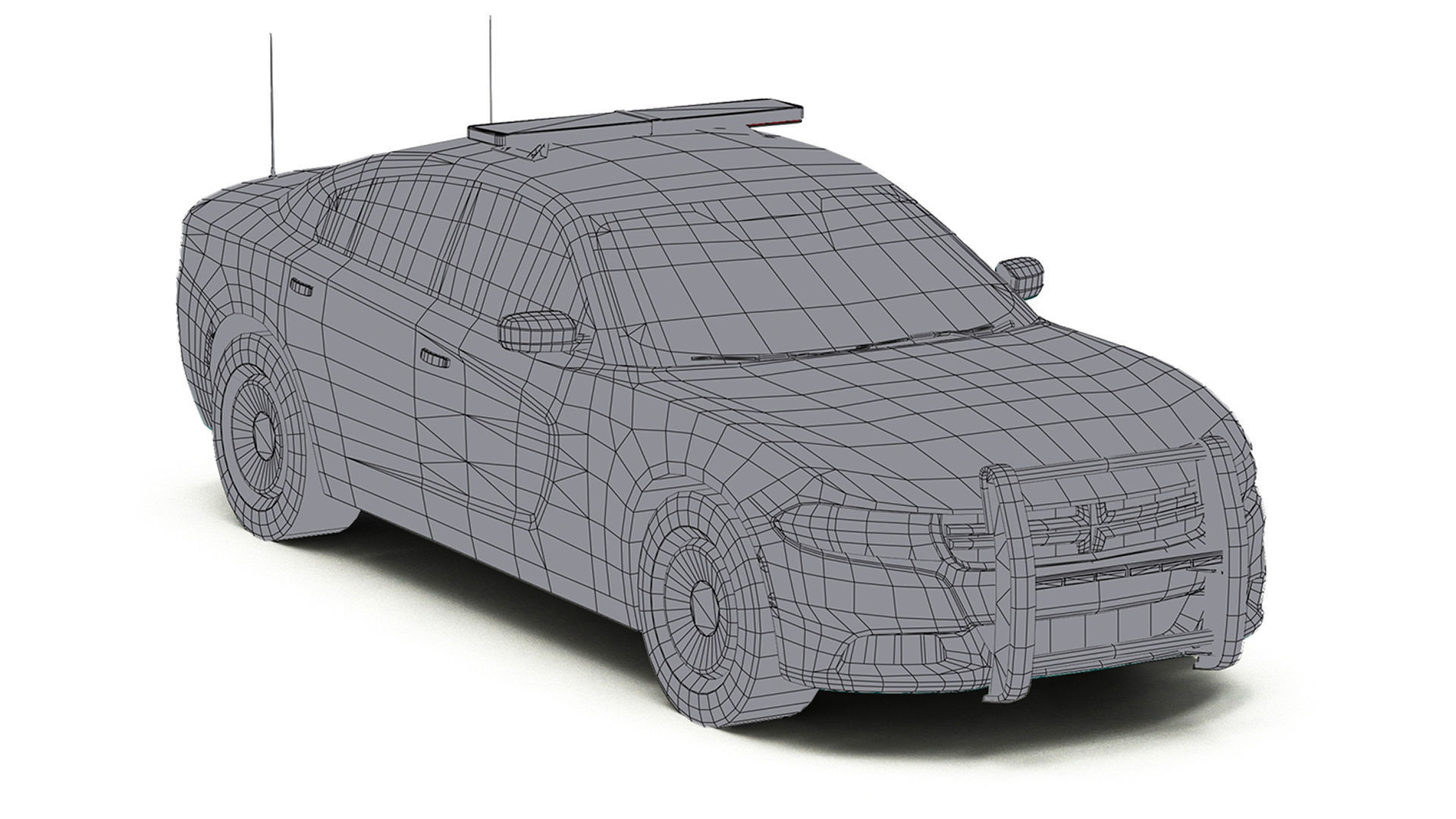 Police Cars Pack Low-poly 3D model_18