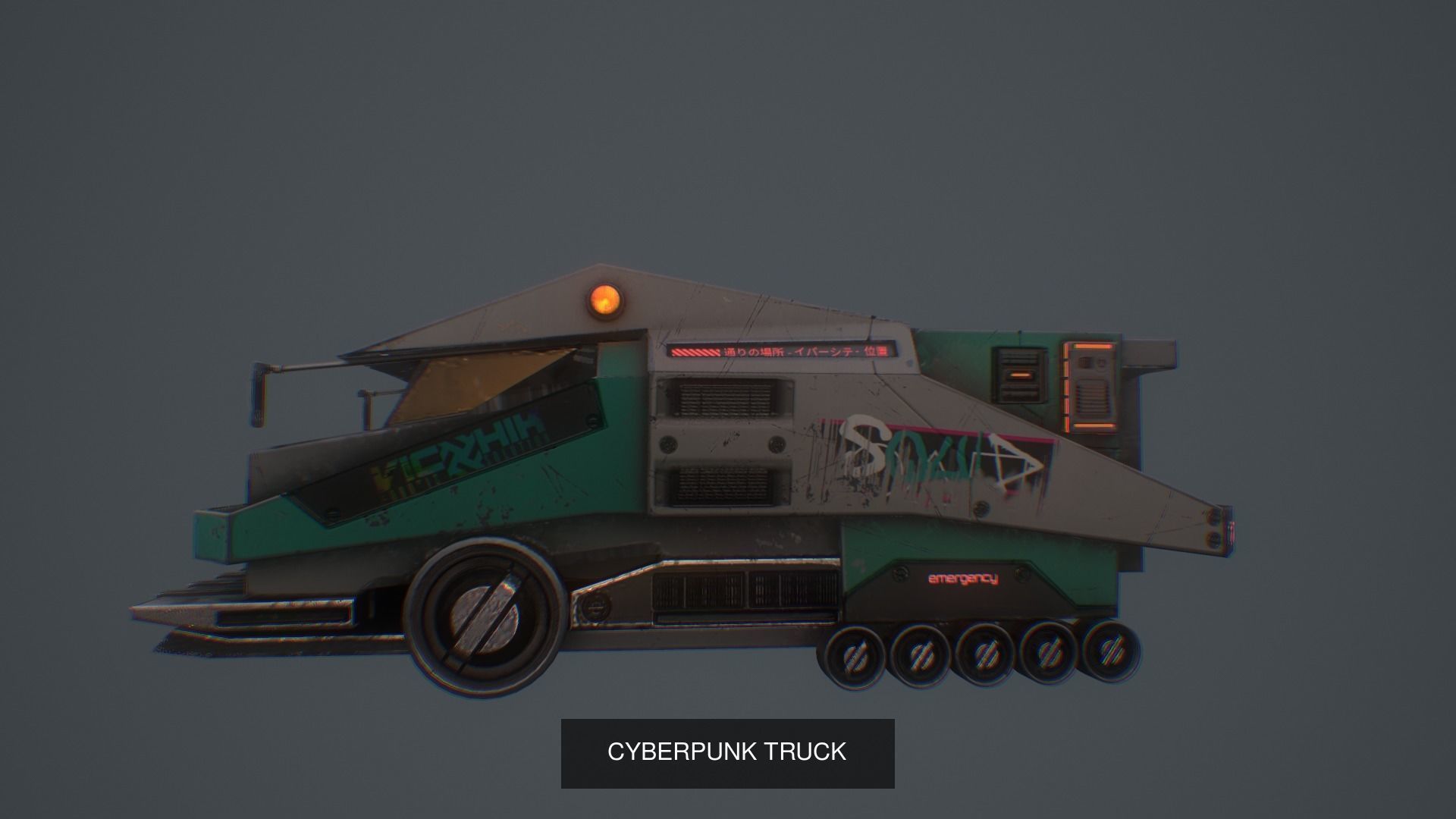 Cyperpunk Vehicle Set 2 3D Model Collection_14