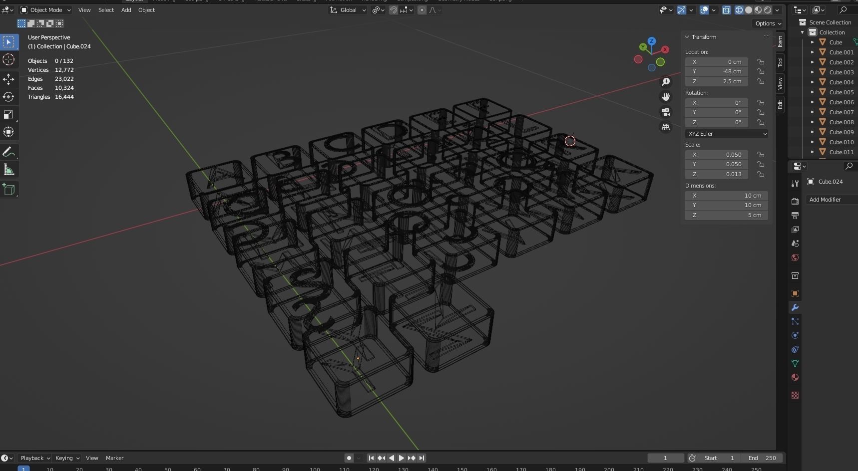 LETTER BOX Low-poly 3D model_3