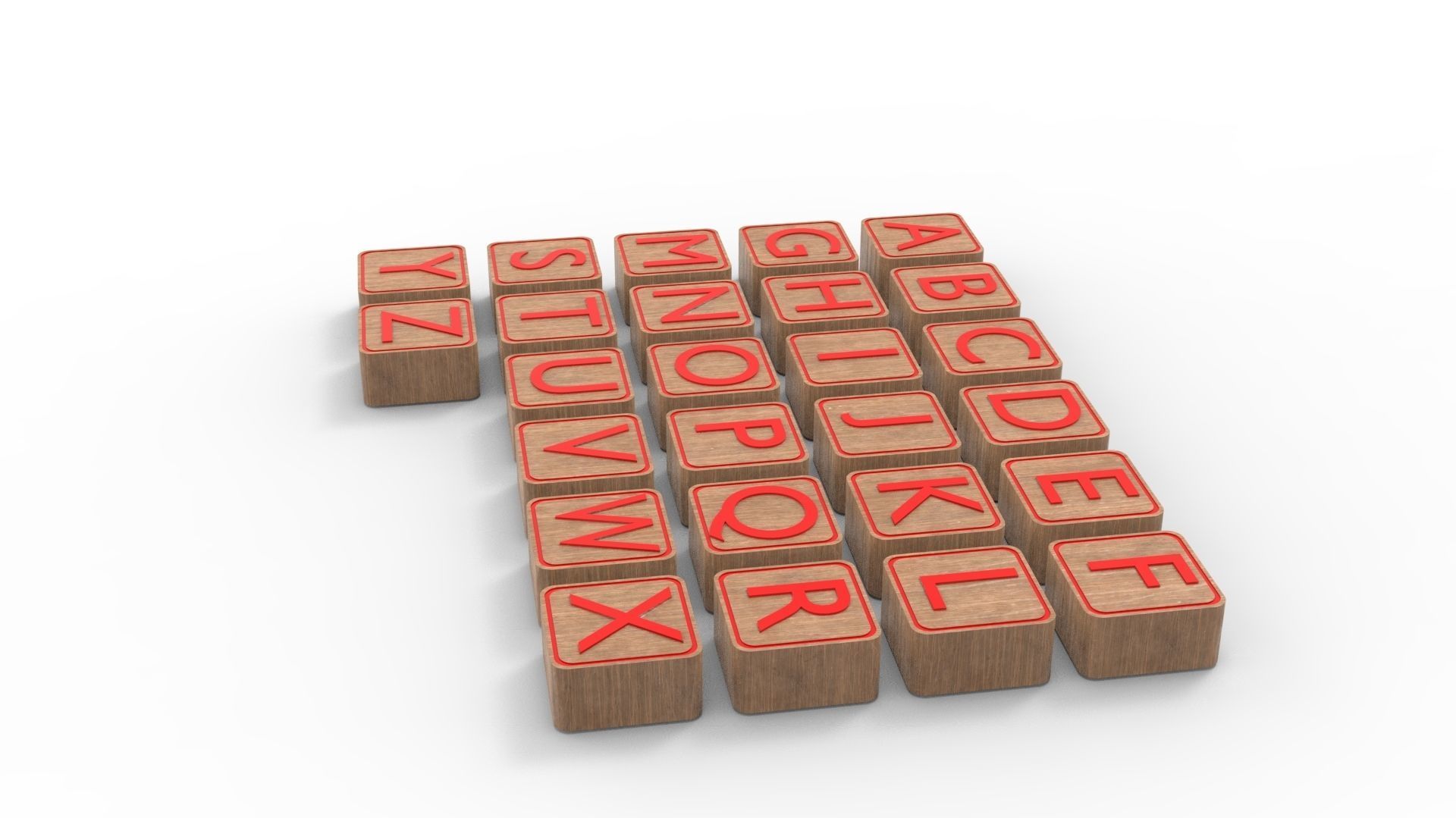 LETTER BOX Low-poly 3D model_4