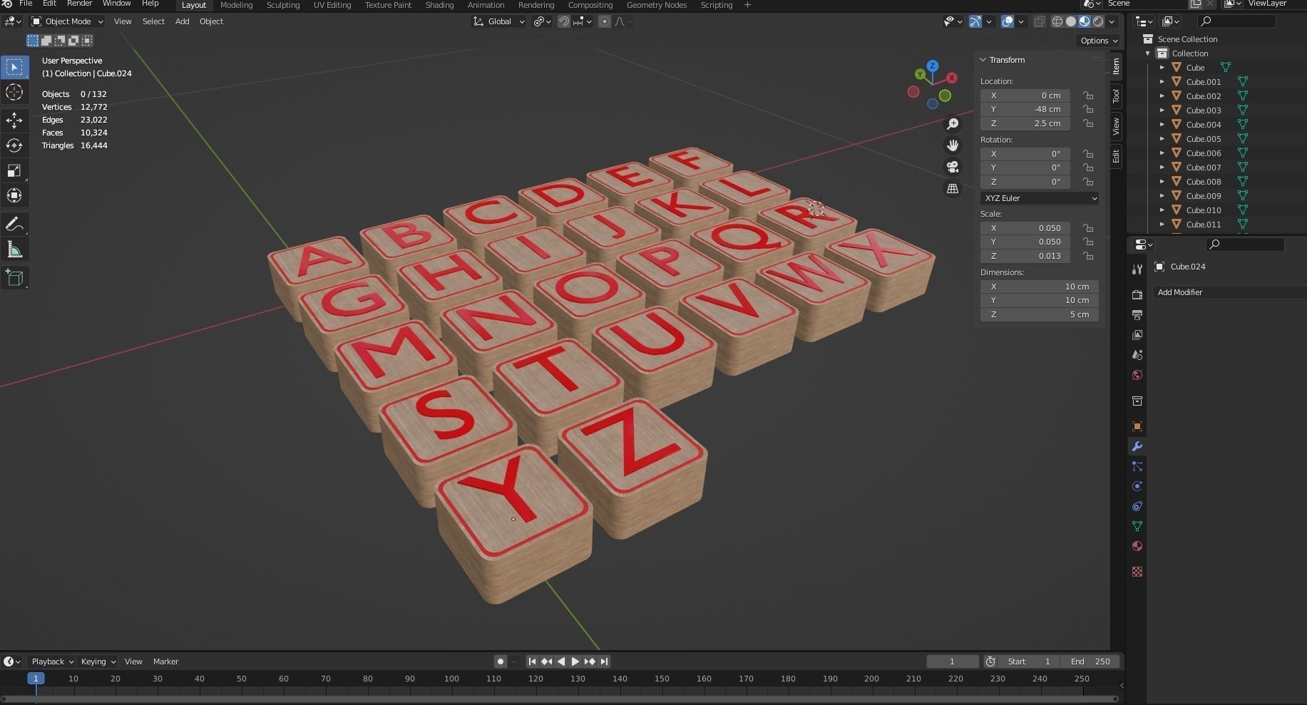 LETTER BOX Low-poly 3D model_1