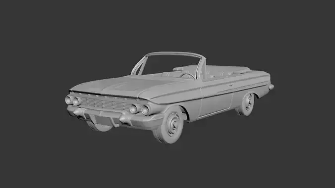 Chevrolet Impala 1961 Convertible 3D print model