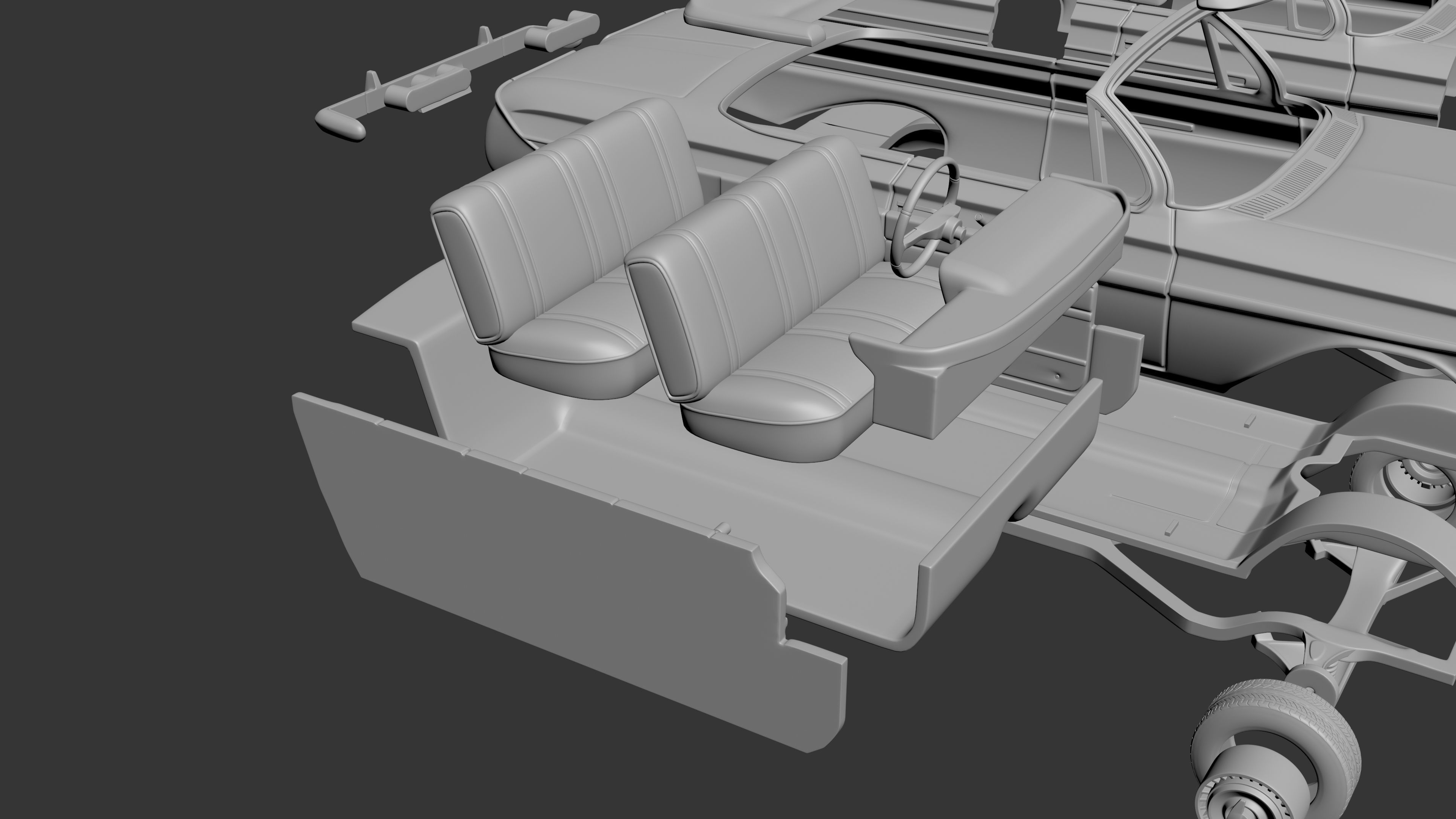 Chevrolet Impala 1961 Convertible 3D print model_15
