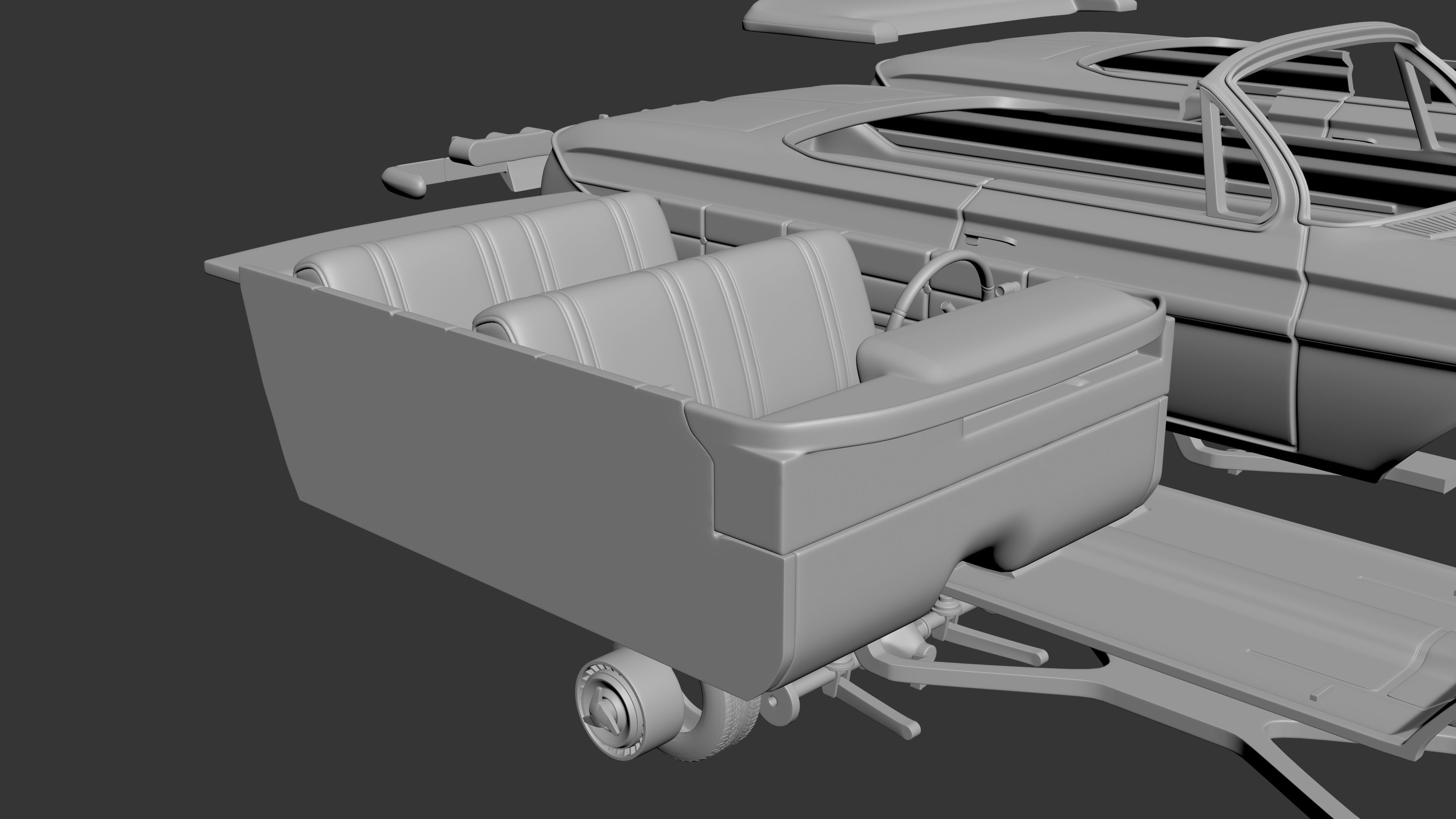 Chevrolet Impala 1961 Convertible 3D print model_14