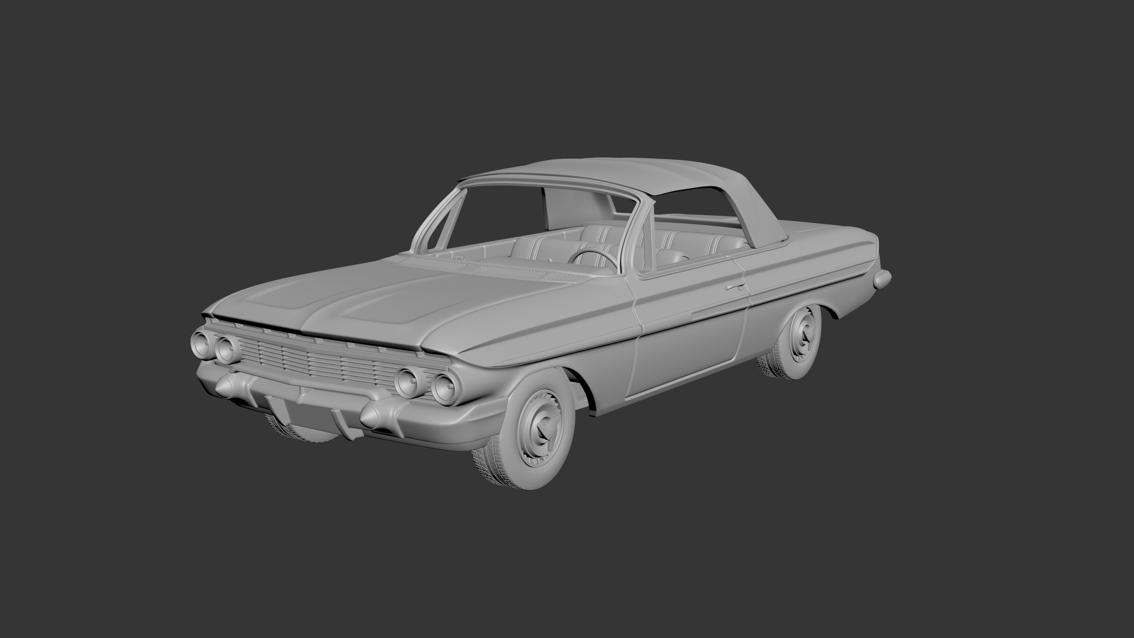 Chevrolet Impala 1961 Convertible 3D print model_8