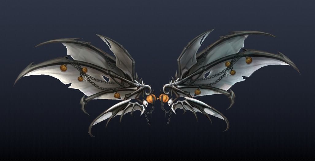 halloween Wing Low-poly 3D model_4