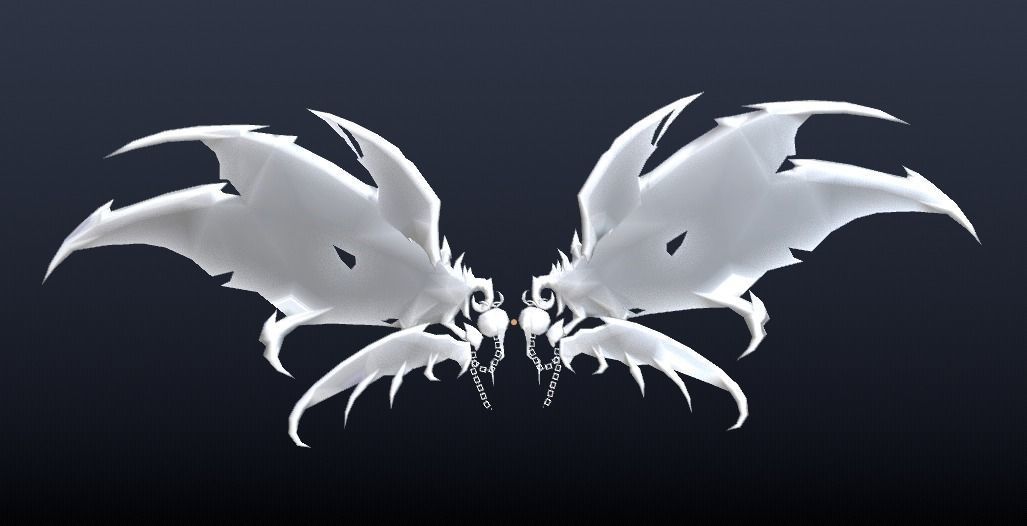 halloween Wing Low-poly 3D model_8