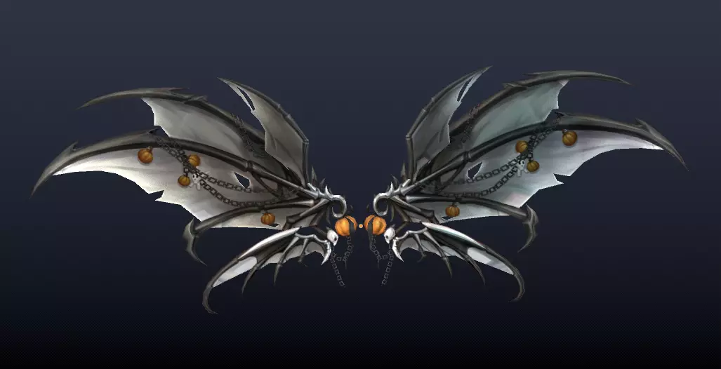 halloween Wing Low-poly 3D model_0
