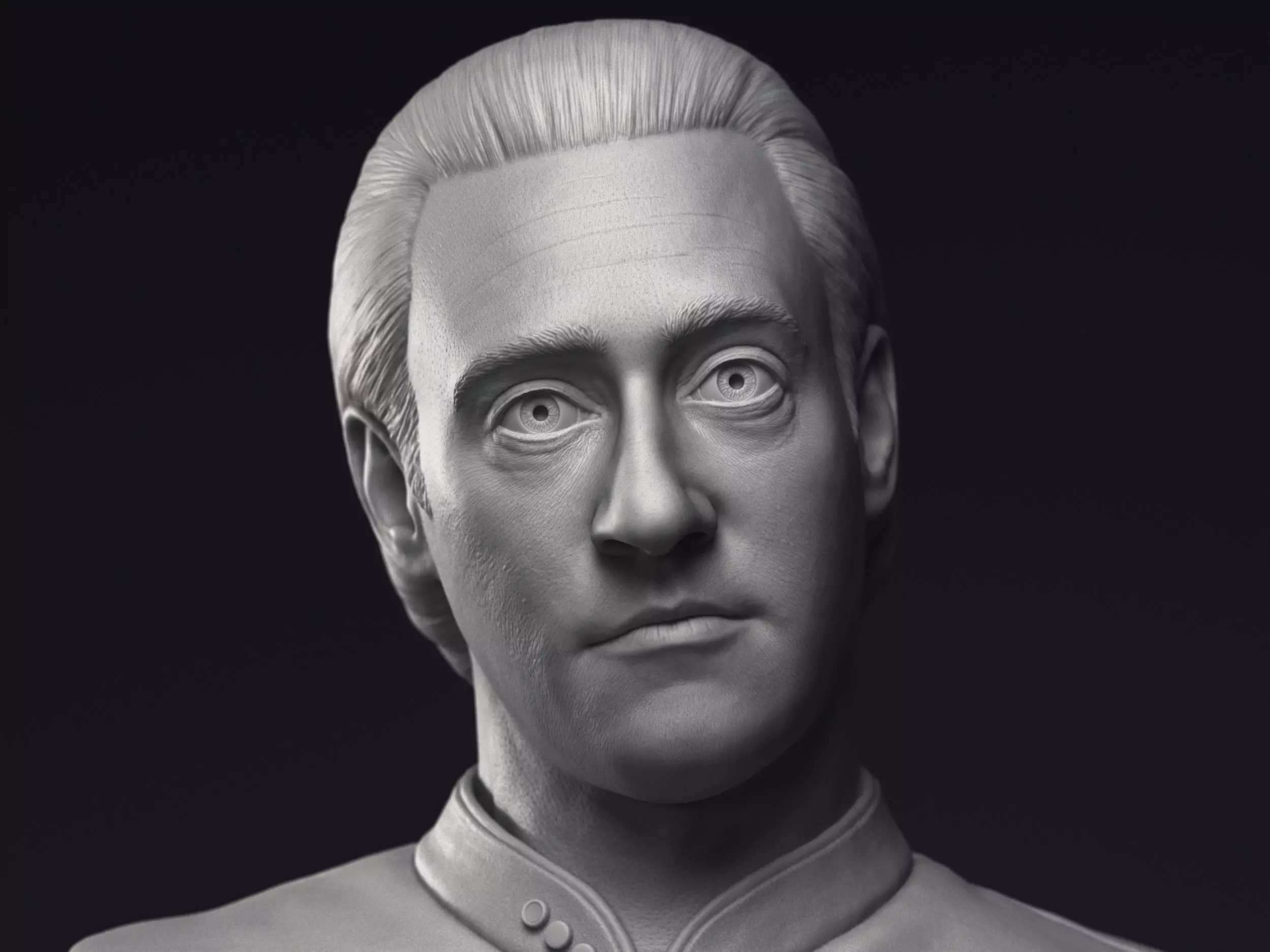 Brent Spiner as Lt Commander Data bust Printable 3D Model 3D print model_0