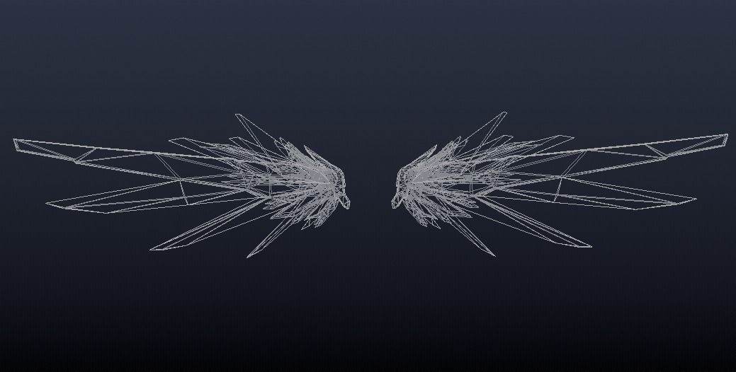 Sci-Fi Wing Low-poly 3D model_8