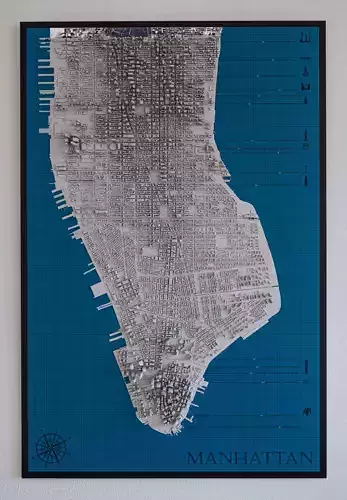 Manhattan 3D Print NYC NEW YORK CITY PART 2 through 9  3D print model