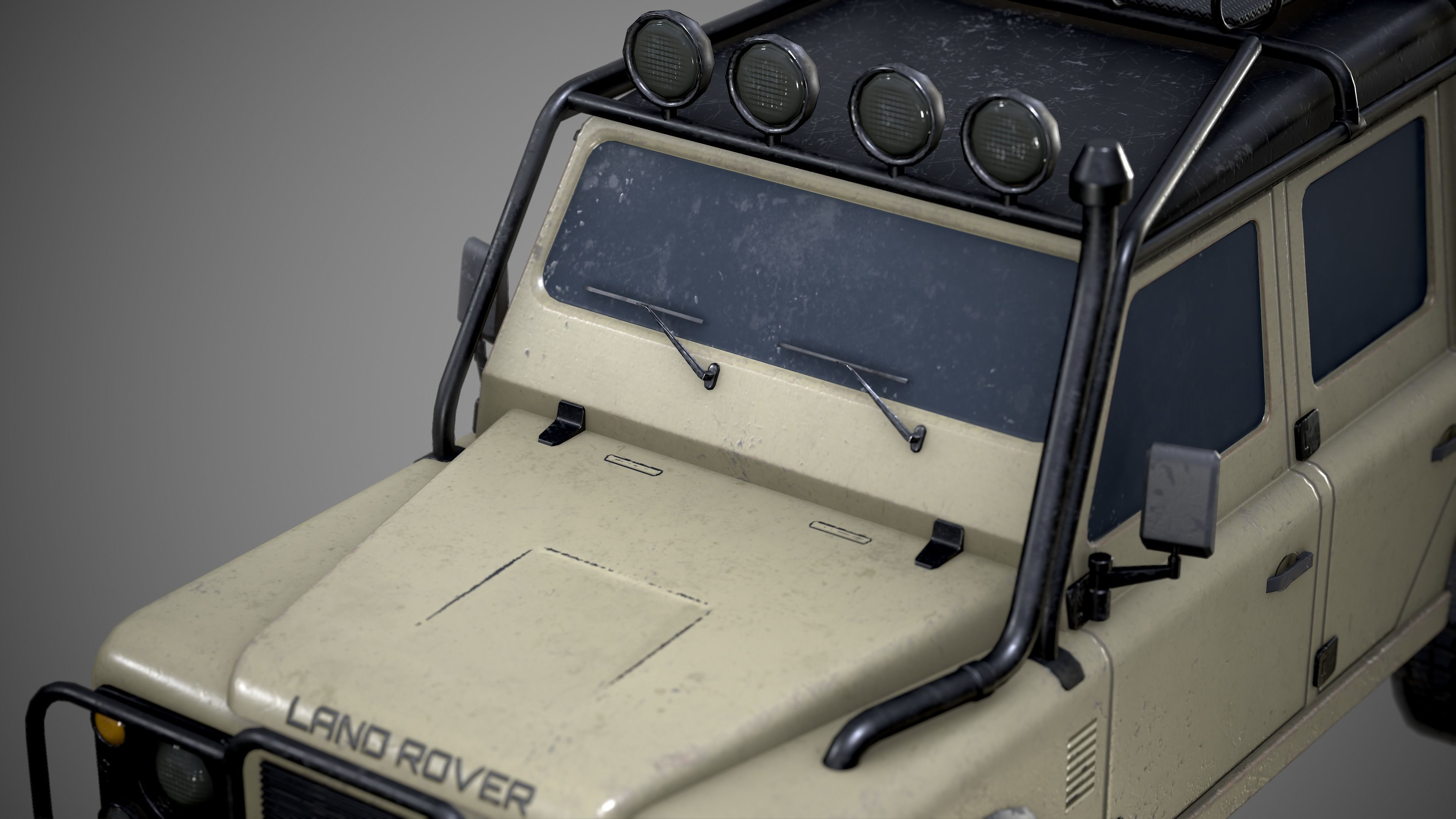 Land Rover Defender Low-poly 3D model_9