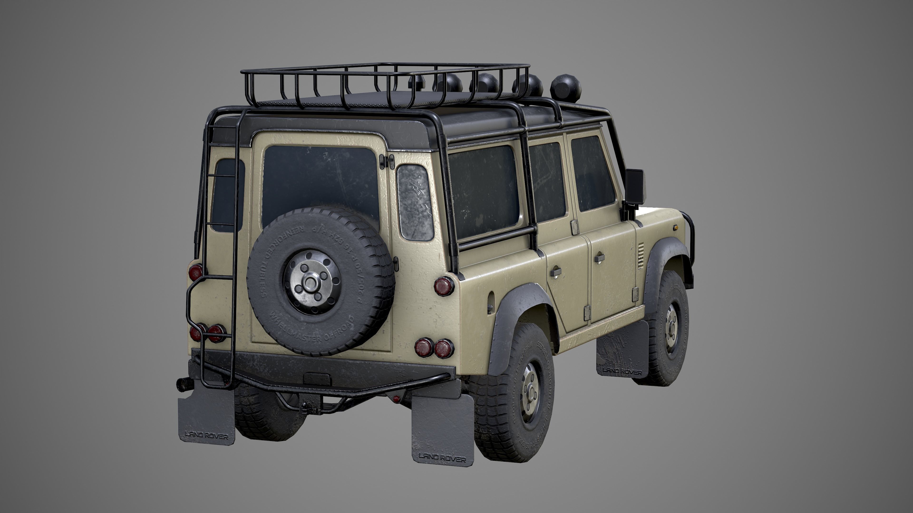 Land Rover Defender Low-poly 3D model_2