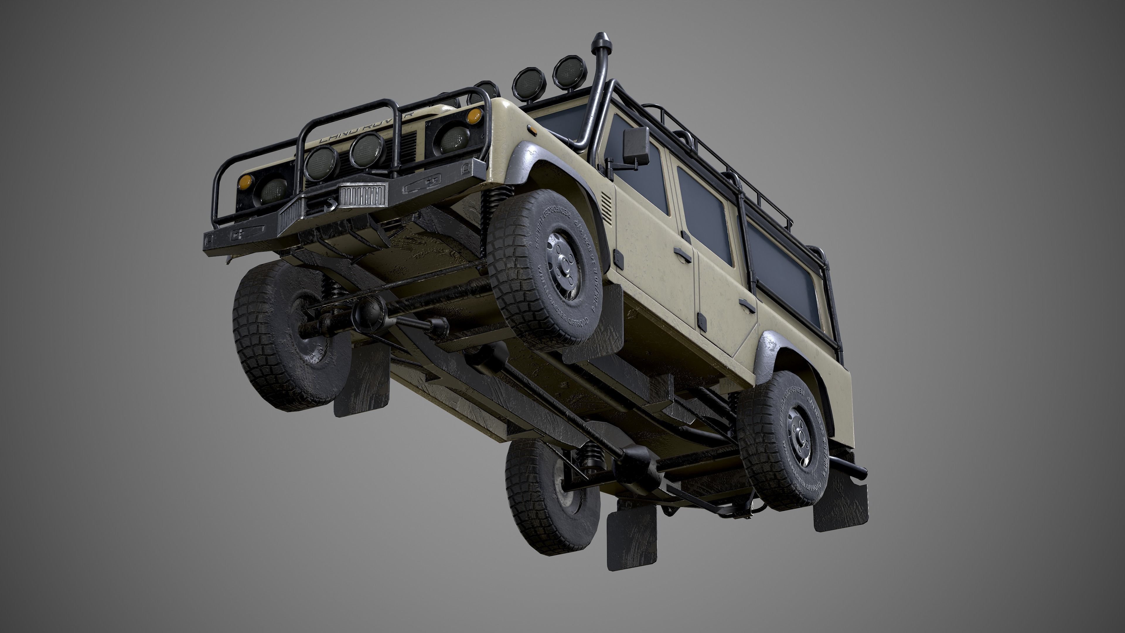 Land Rover Defender Low-poly 3D model_14