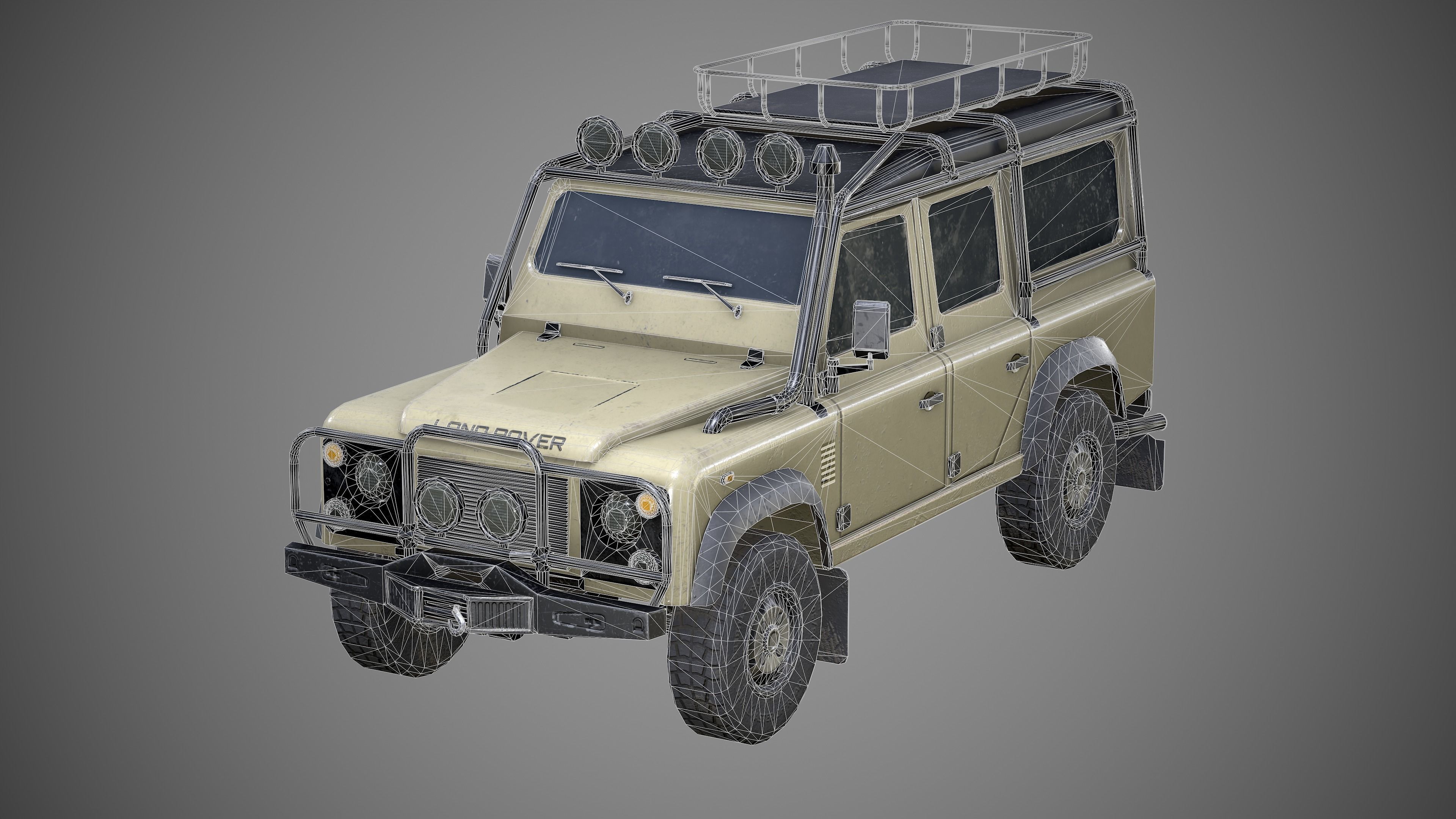 Land Rover Defender Low-poly 3D model_16