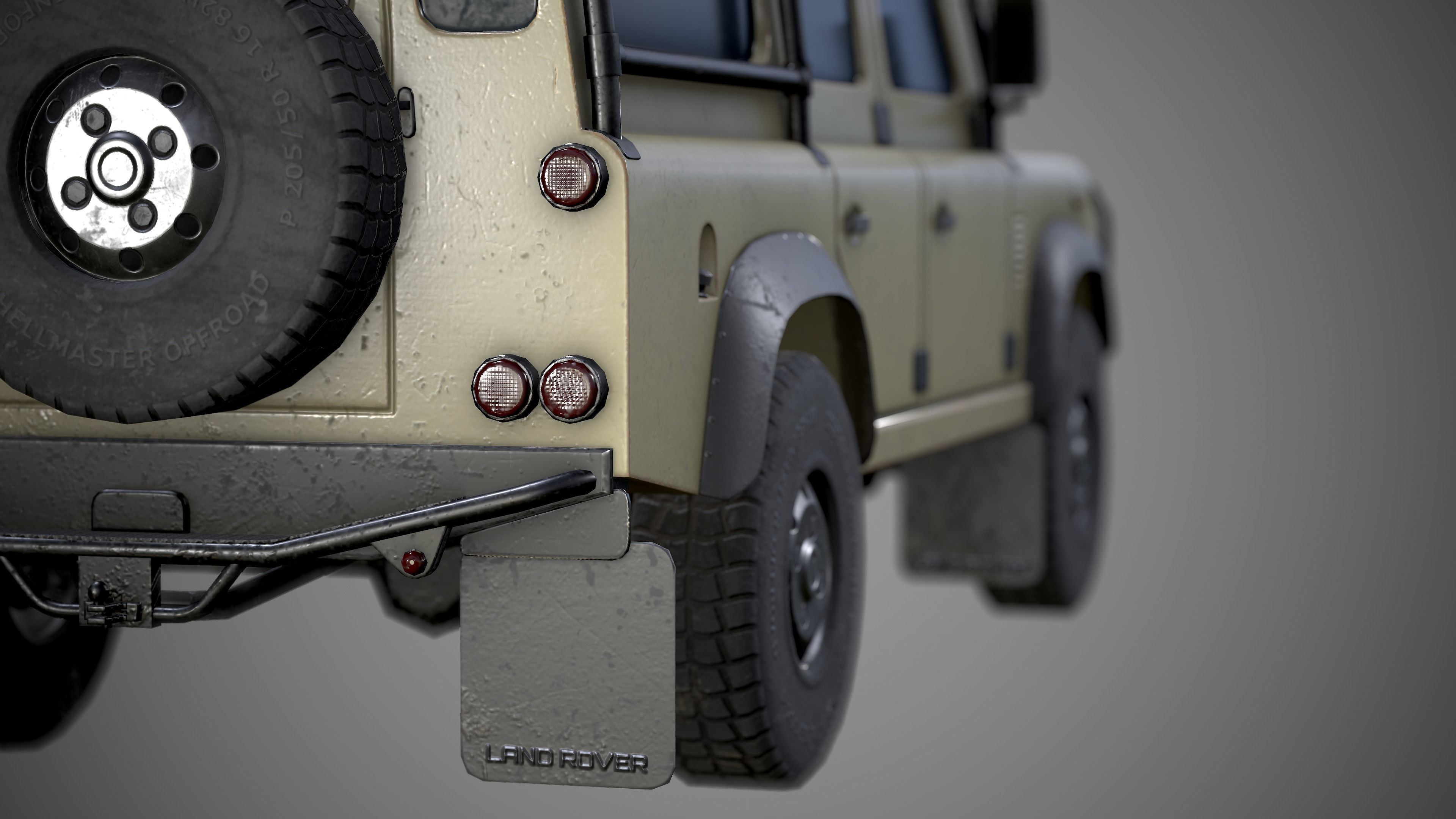 Land Rover Defender Low-poly 3D model_10