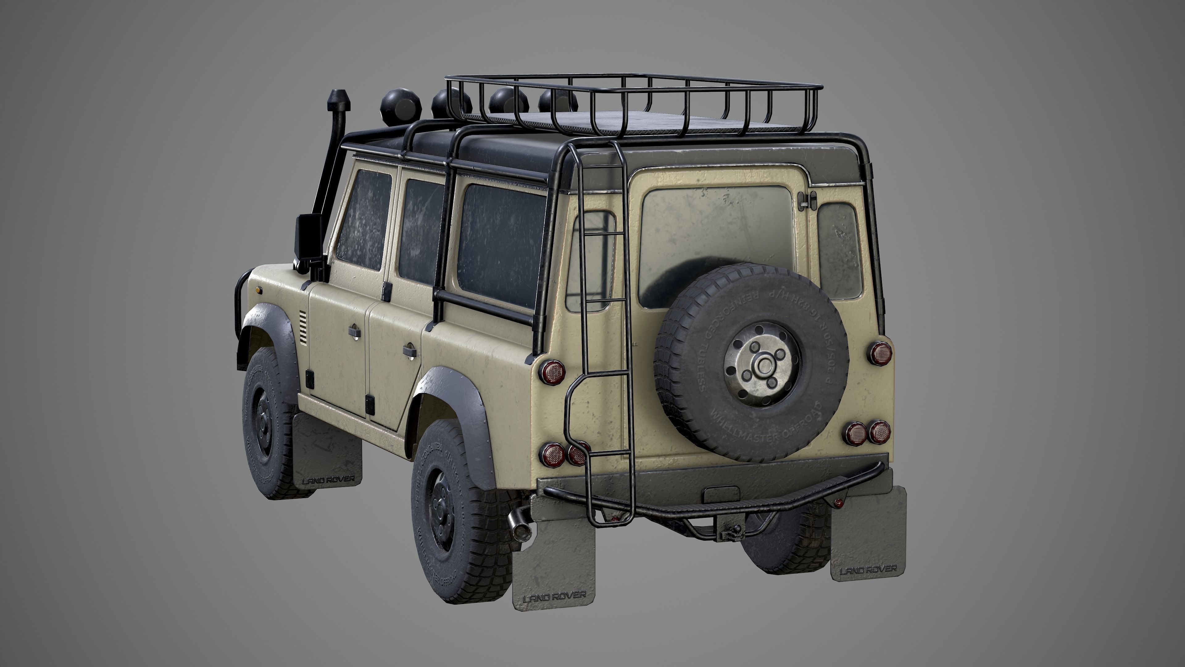 Land Rover Defender Low-poly 3D model_1