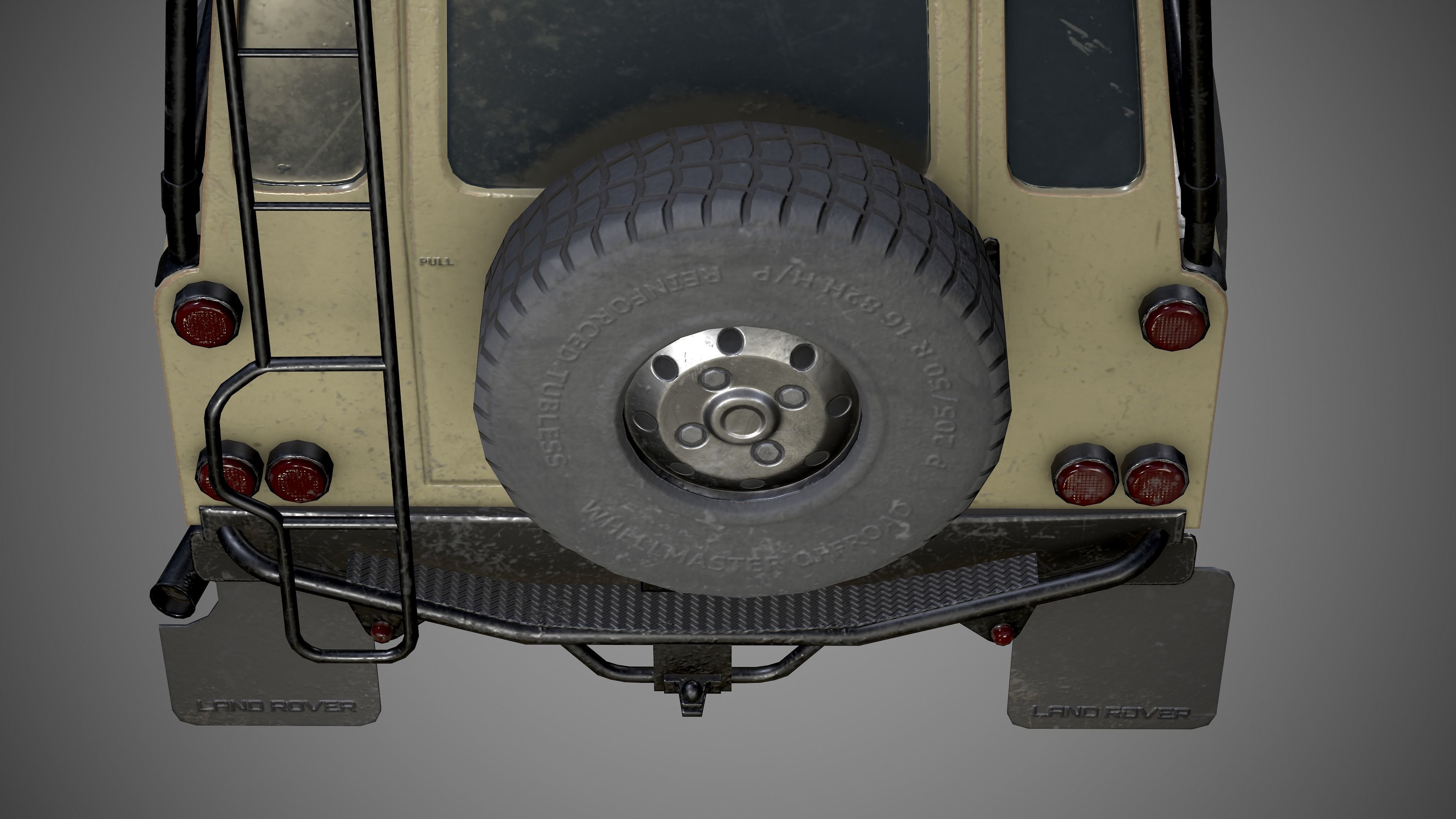 Land Rover Defender Low-poly 3D model_7