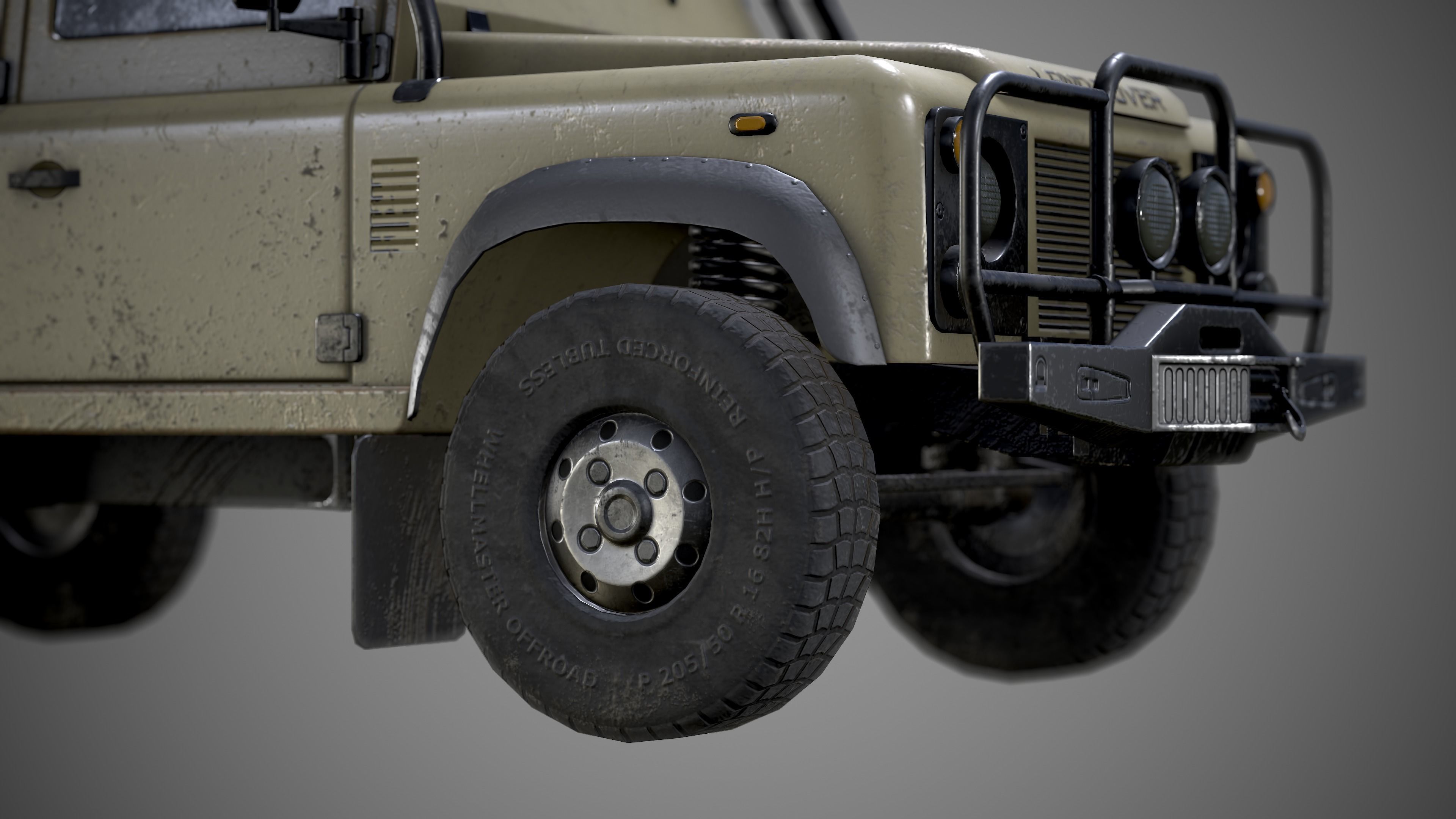 Land Rover Defender Low-poly 3D model_11