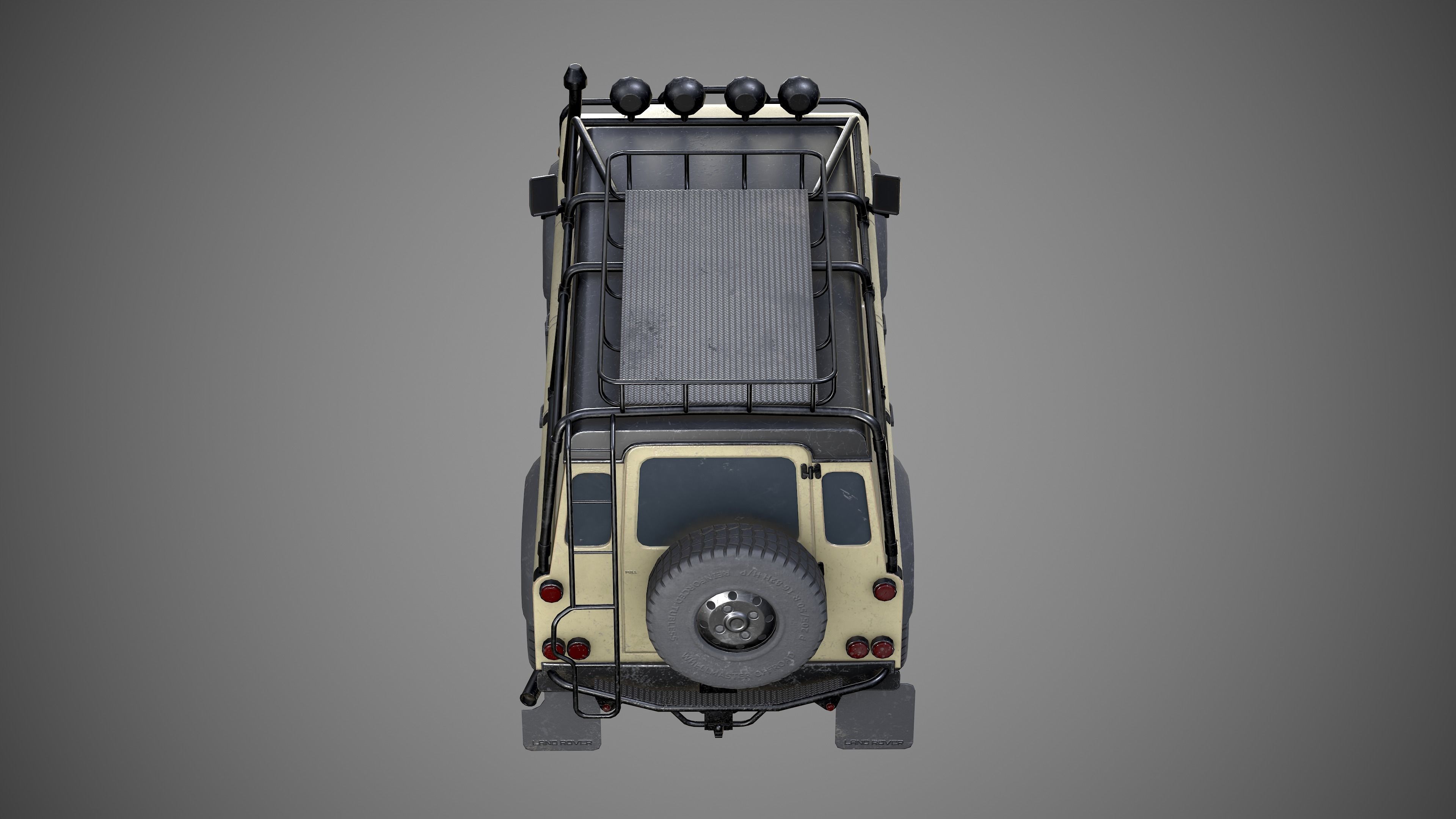 Land Rover Defender Low-poly 3D model_5