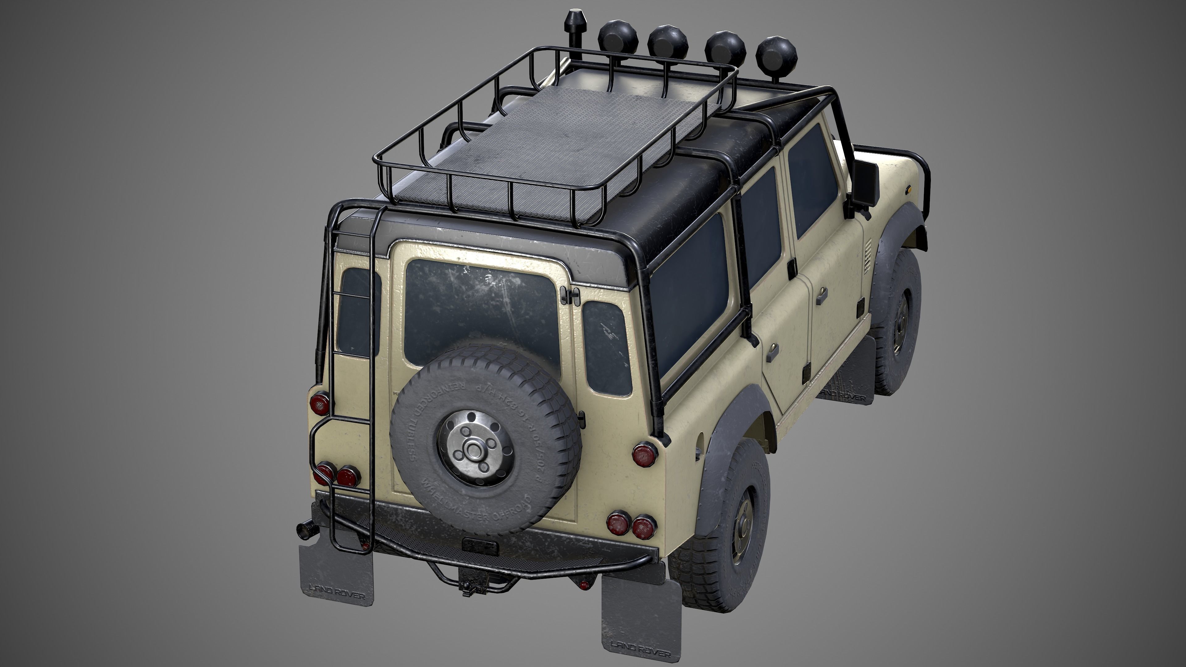 Land Rover Defender Low-poly 3D model_13