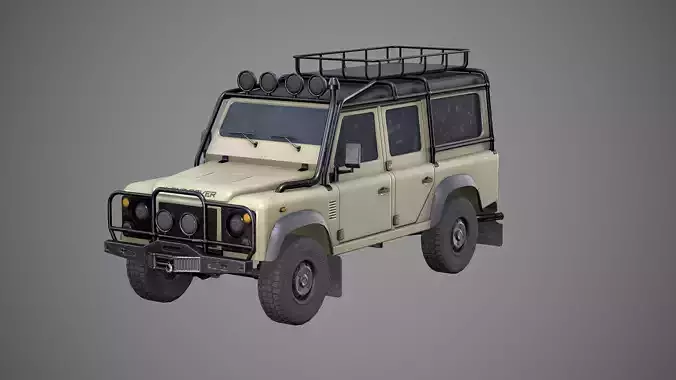 Land Rover Defender Low-poly 3D model