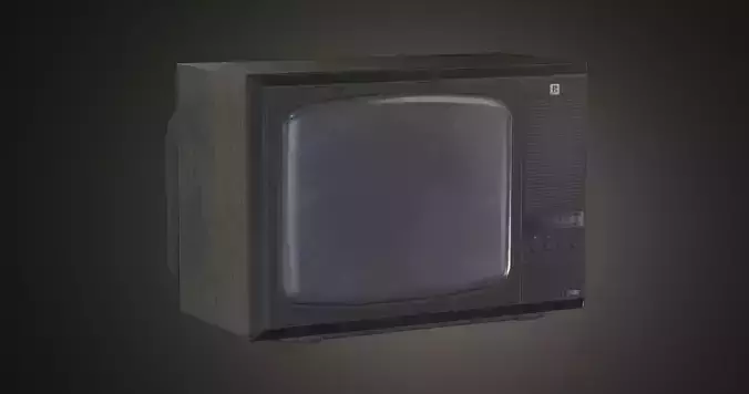 Antique TV Old Television Low-poly 3D model