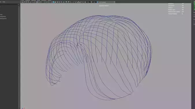Hair curve Maya Free 3D model