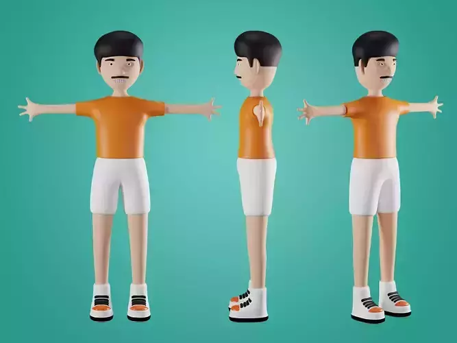 3D Character Man Minimal style