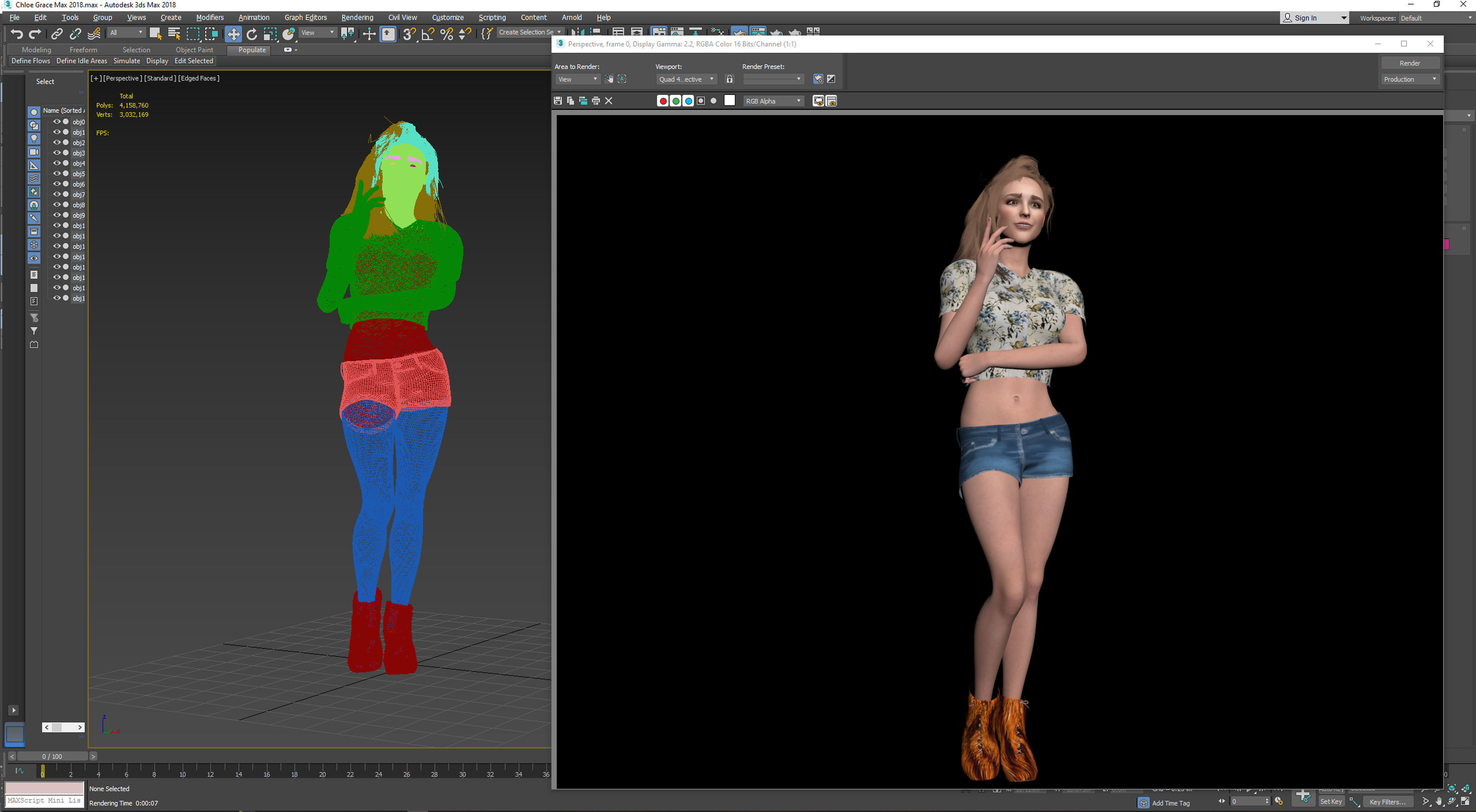 Chloe Grace Zbrush 3D model 3D model_17