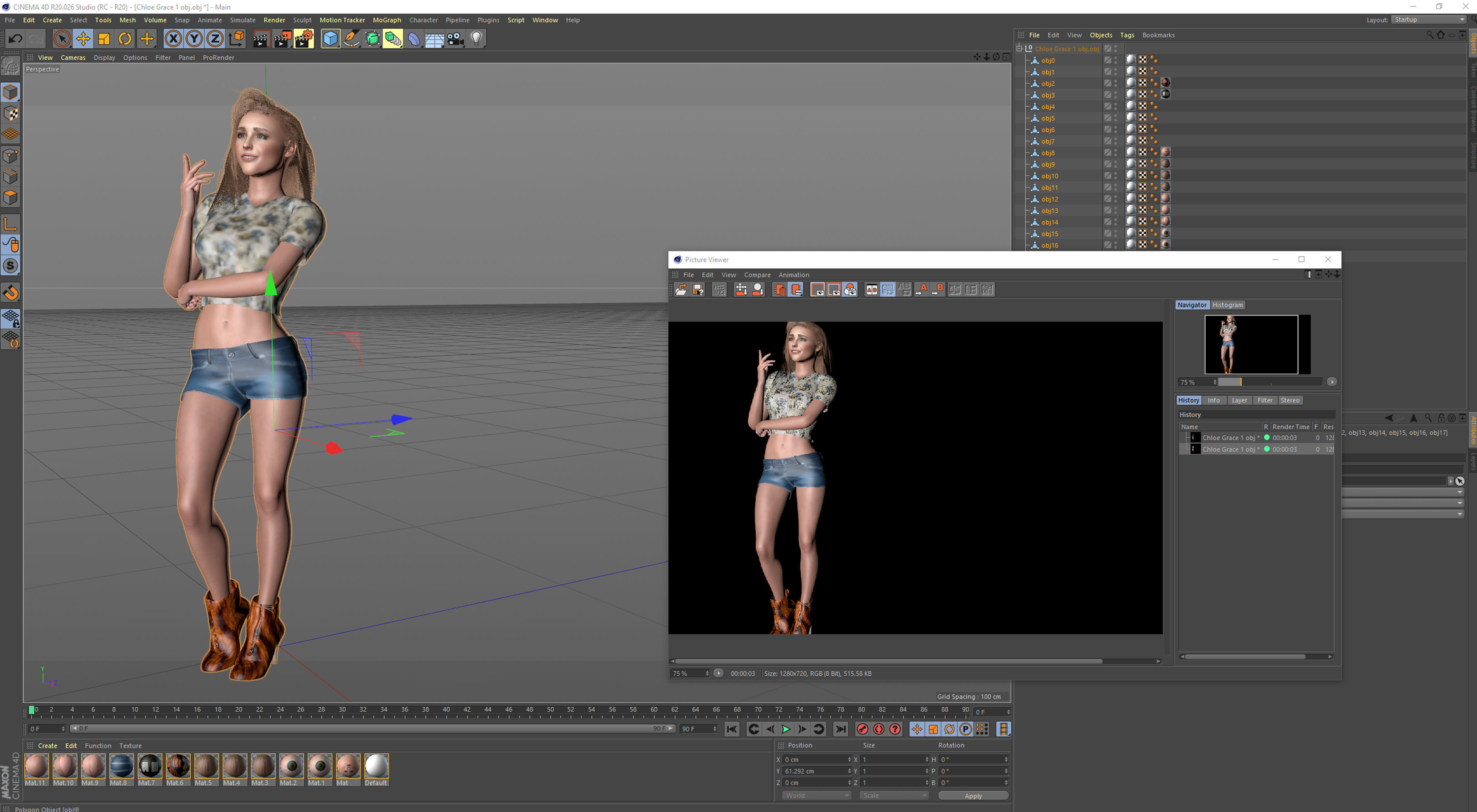 Chloe Grace Zbrush 3D model 3D model_16