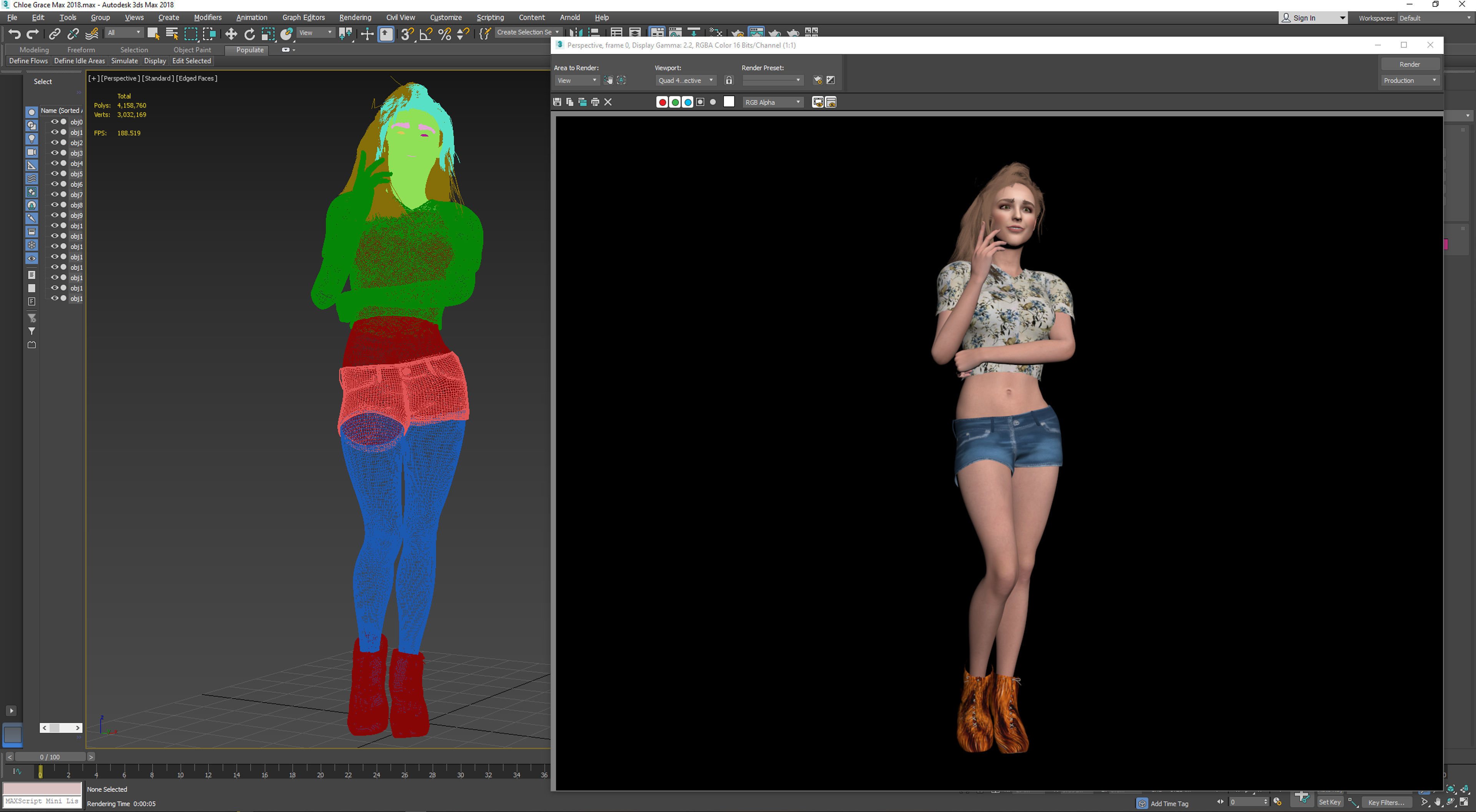 Chloe Grace Zbrush 3D model 3D model_15