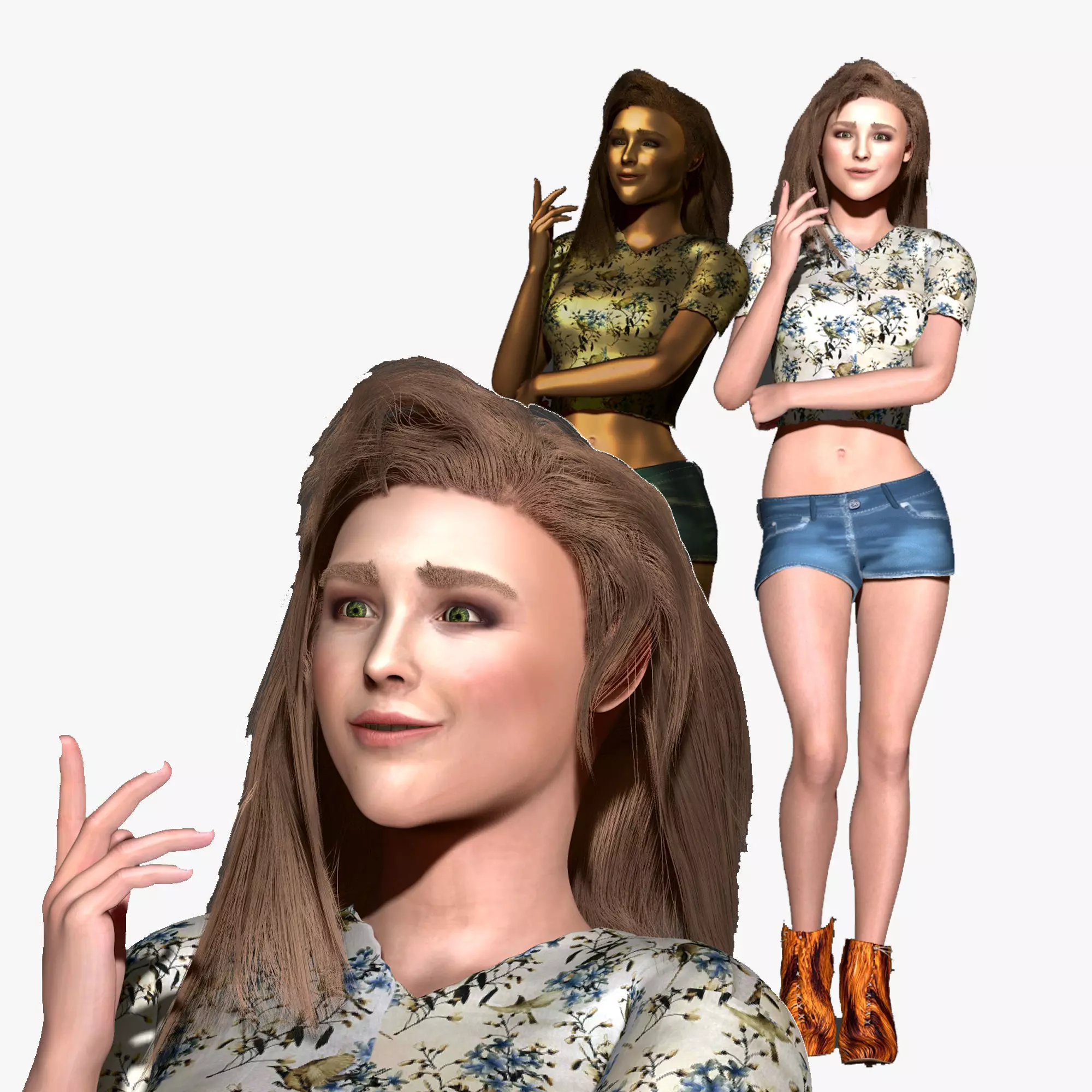 Chloe Grace Zbrush 3D model 3D model_0