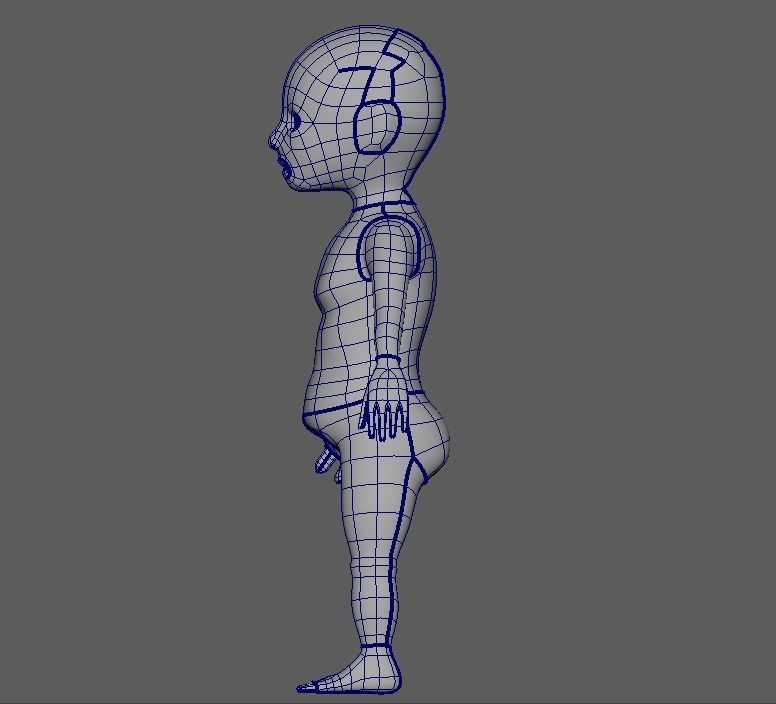 BabyBoy Basemesh 3D model_1