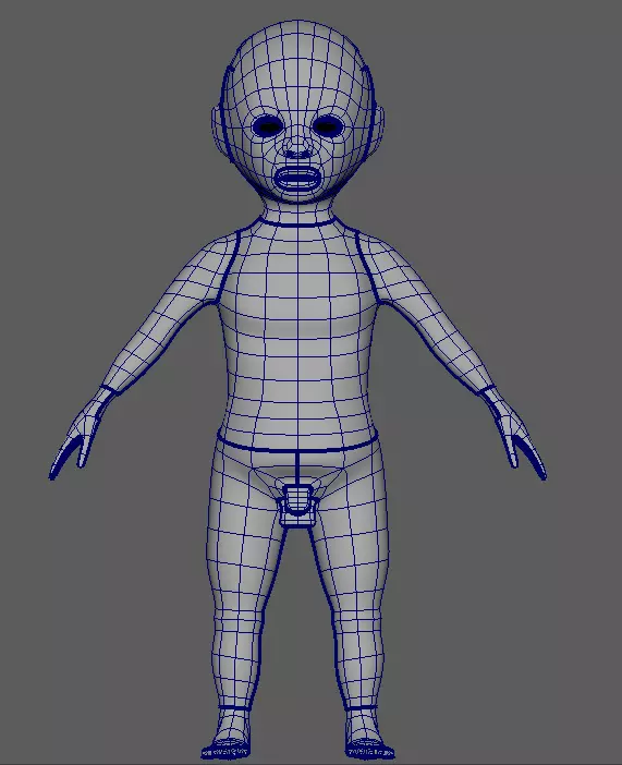 BabyBoy Basemesh 3D model_0
