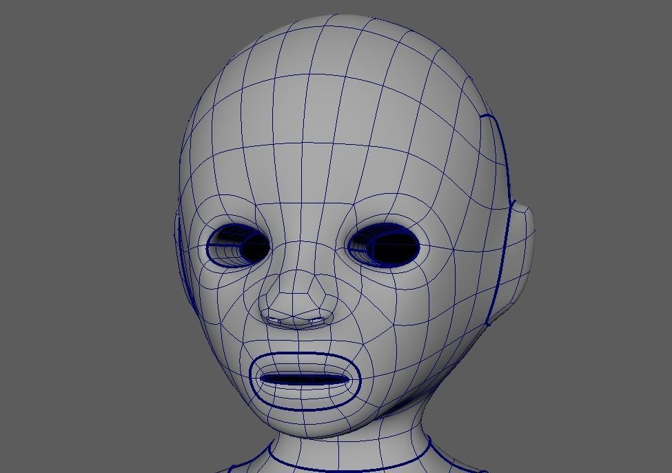 BabyBoy Basemesh 3D model_4
