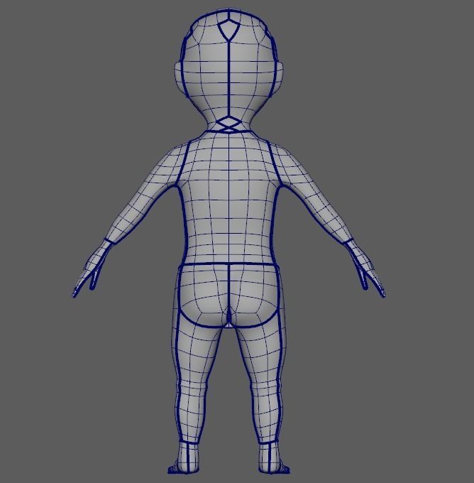 BabyBoy Basemesh 3D model_2