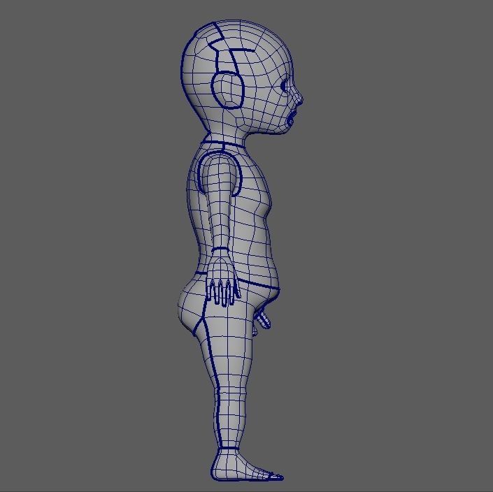 BabyBoy Basemesh 3D model_3