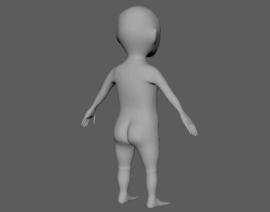 BabyBoy Basemesh 3D model_6