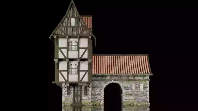 MEDIEVAL HOUSE Low-poly 3D model