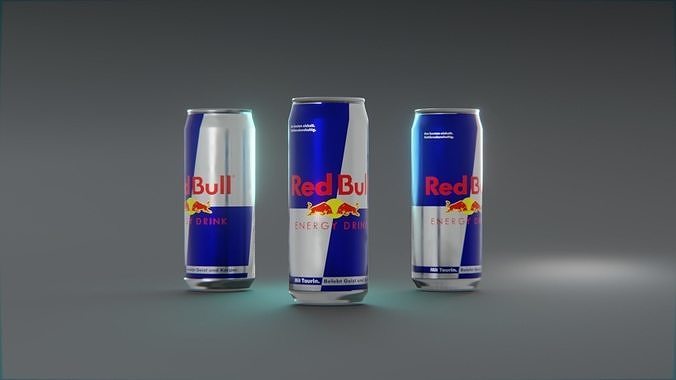 Red Bull 3D Can Animation - Blender Scene for Eevee and Cycles 3D model