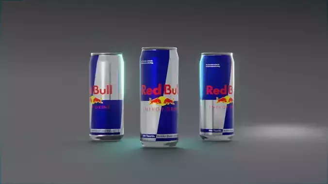 Red Bull 3D Can Animation - Blender Scene for Eevee and Cycles 3D model