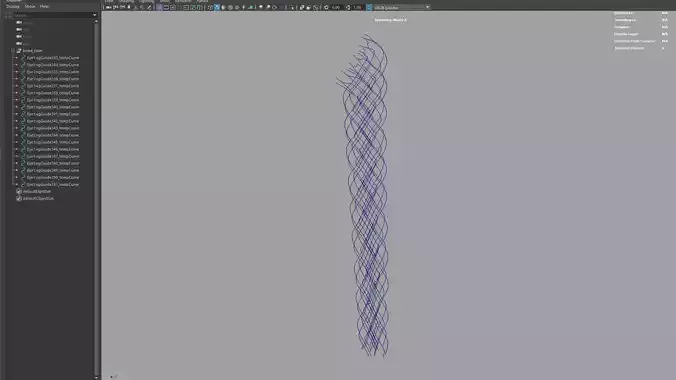 Maya braid curve binary file 3D model