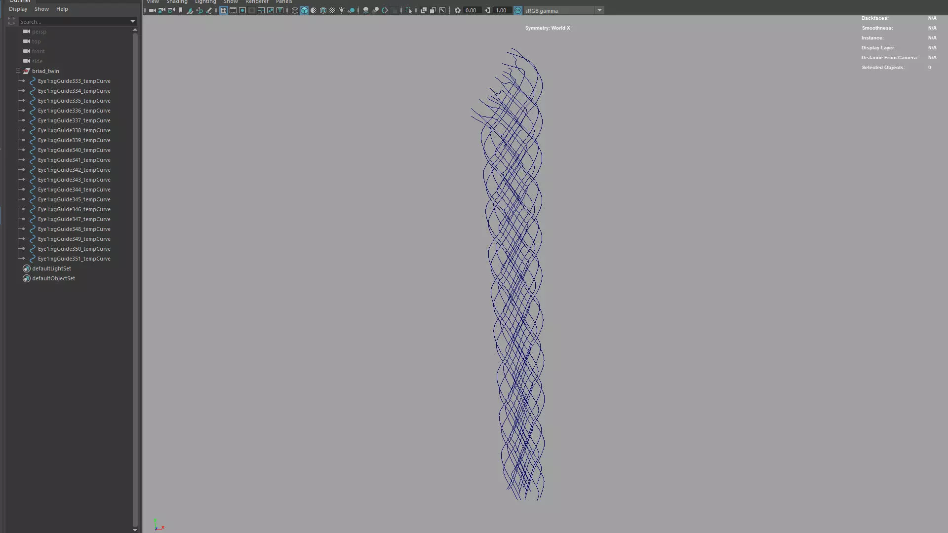Maya braid curve binary file 3D model
